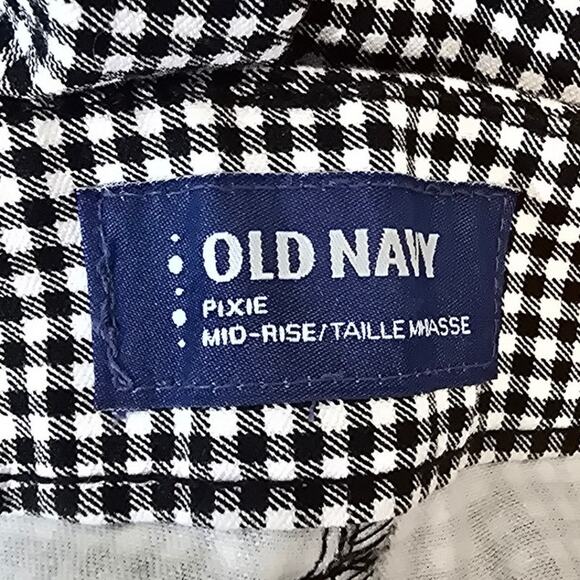 Old Navy Mid-Rise Pixie Black White Checkered Women's Pants 16 NWT - Picture 5 of 6